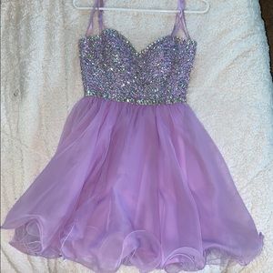 Morilee Madeline Gardner strapless formal dress.